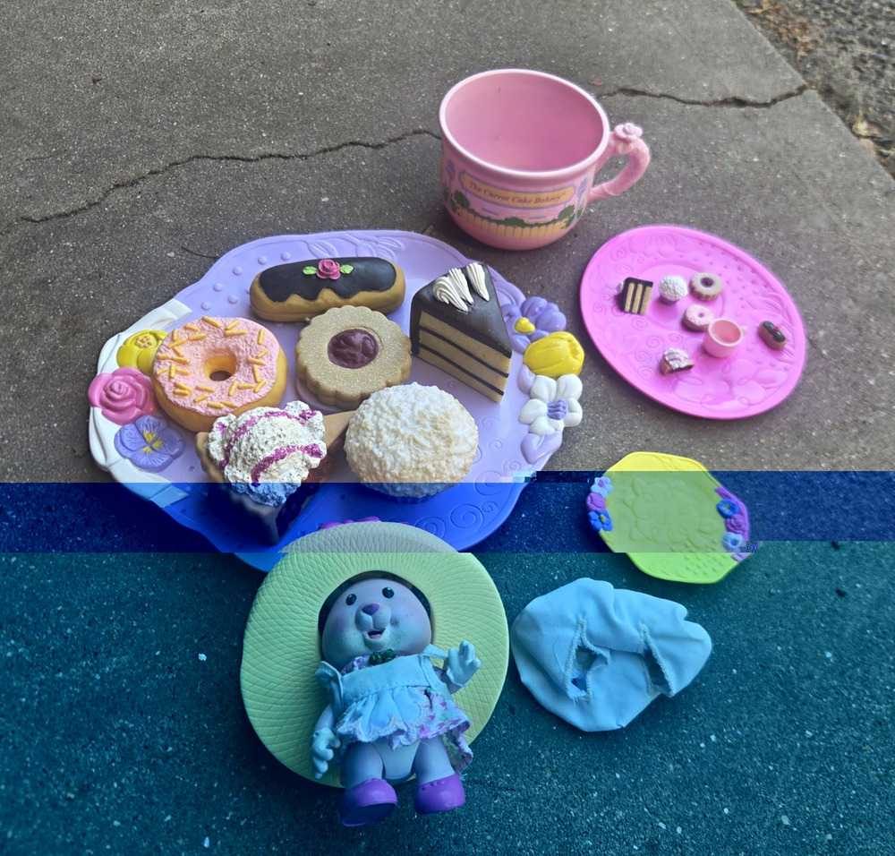 Vintage Tea Bunnies Fancy Dessert Tea Party Carrot Cake Bakery playset